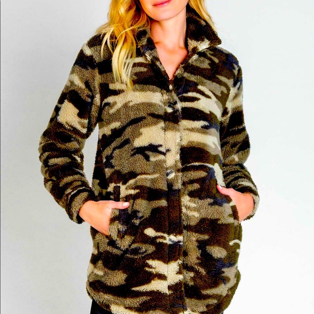 PJ Salvage Cozy Camo Lounge Jacket